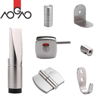 AOGAO 12mm/18mm Thickness Toilet Cubicle Hardware with Easy to Clean Modern Style Toilet Partition Accessories