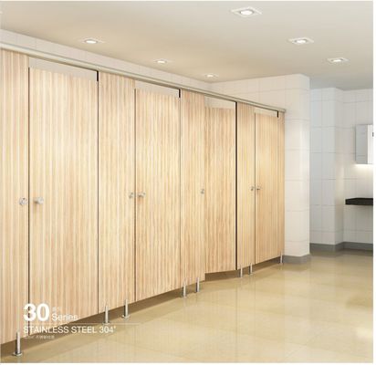 Solid Grade Toilet Cubicle Partition Laminate HPL Board Toilet Partition Door