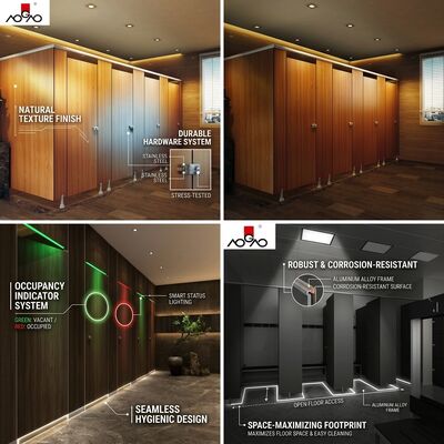 Fireproof  Hotel Bathroom Partition 10mm 12mm 18mm