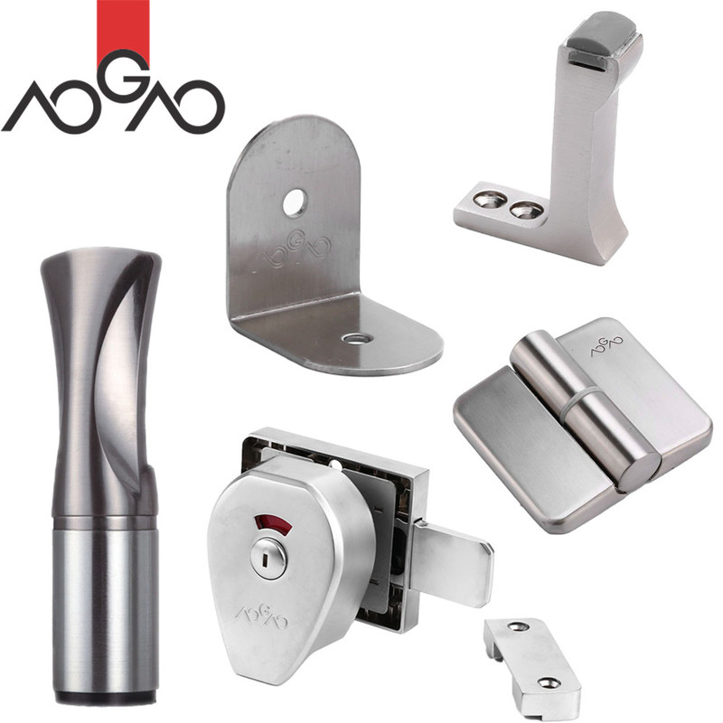 HPL Toilet Cubicle Hardware with 12mm/18mm Thickness Modern Style Stainless Steel