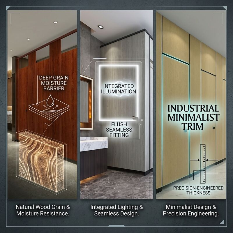AOGAO SPC & HPL Aluminum Honeycomb Panel Toilet Cubicle Partition 27mm Gym & Fitness Center
