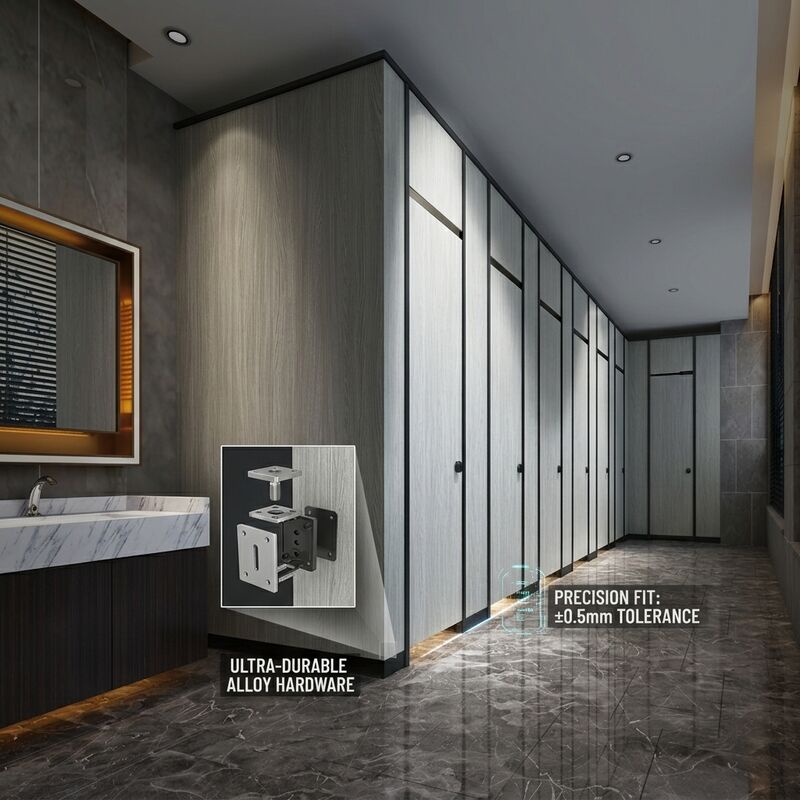Fireproof  Hotel Bathroom Partition 10mm 12mm 18mm
