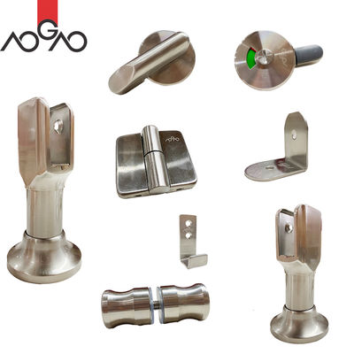 Standard Size Toilet Cubicle Hardware Polish Satin Bathroom Stall Hardware