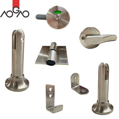 Matte Customizable  Toilet Cubicle Door Hinges Bathroom Stall Accessories