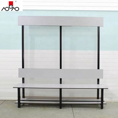 Customizable Size Modern Office Desk White Steel Red Top Workbench